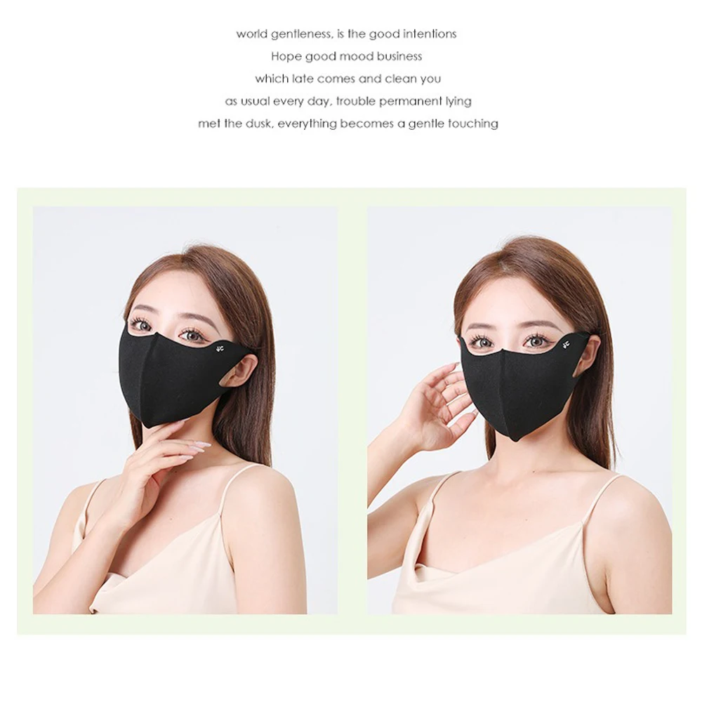 1PC mask/face shield Ice silk cool feeling fabric UV protection Hyaluronic acid to protect the skin Suitable for summer outings