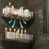 Wall Mounted Shower Shampoo Racks Bathroom Shelf Organizer Non-Drilling Removable Transparent Pet Material Bathroom Storage Rack 6