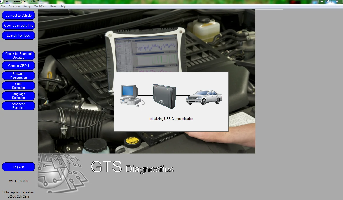 Mini VCI OBD2: Câble de Diagnostic Automobile pour Toyota TIS Techstream - Connecteur Interface MINI-VCI J2534 avec puce FTDI FT232RL