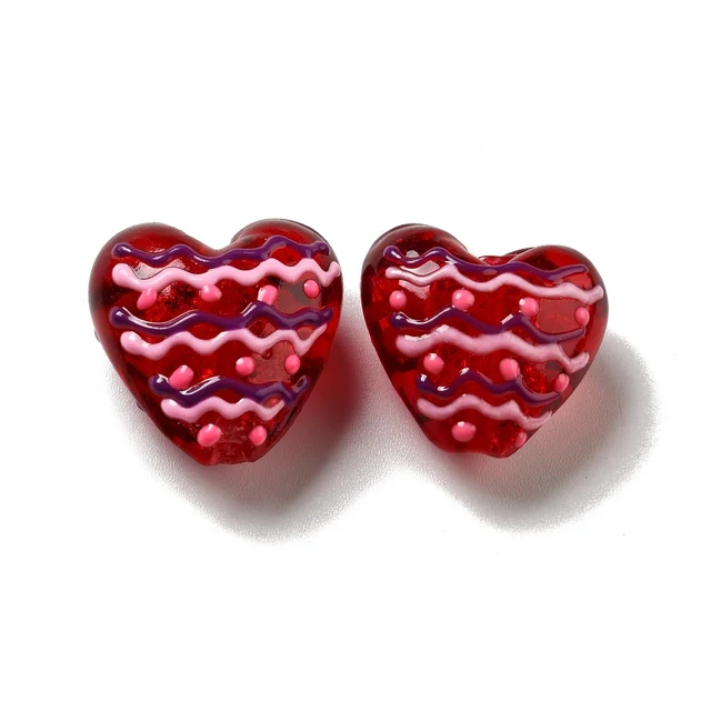 Valentines Day Bead Variety, Heart Beads for Valentine's Day