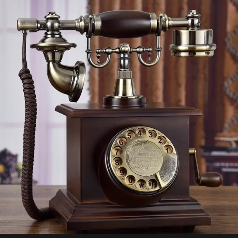 Description Picture 2 of itemRetro cordless GSM sim card revolve telephone Swivel Plate Rotary Dial Antique Landline Phone For Office Home Hotel house