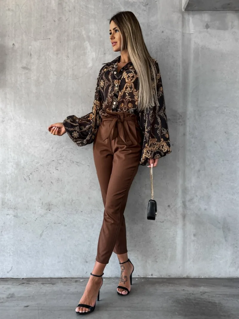 Women's clothing Spring/Summer Fashion Leisure Comfortable Trendy Commuter Shirt Personalized Long sleeved Shirt