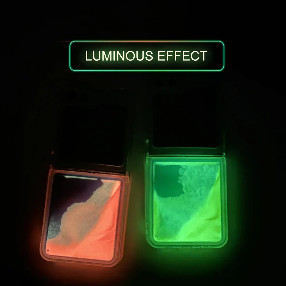 Quicksand Love Heart Glitter Fluorescence Luminous Case