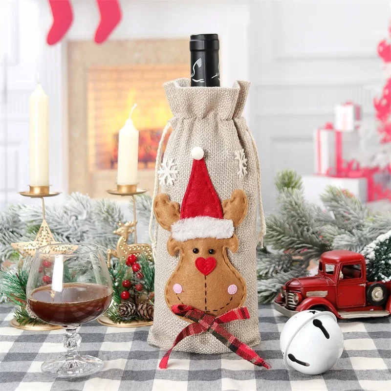12Pcs Burlap Wine Bags Christmas Wine Gift Bags for Wine Bottles Gifts, Christmas Wine Bottle Bags with Drawstring Holiday Wine Bags, Christ並行輸入 LOKIPA Burlap Wine Gift Bags, 12 Pcs Jute Wine Bottle Bags with Drawstring,  Reusable Wine Bottle Covers with Snowflake Tags for Christmas :