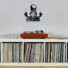 Gothic Skull Laser Cut Vinyl Record Wall Clock For Man Cave Room Halloween Horror Home Decor Retro Music Album Skeleton Clock 4