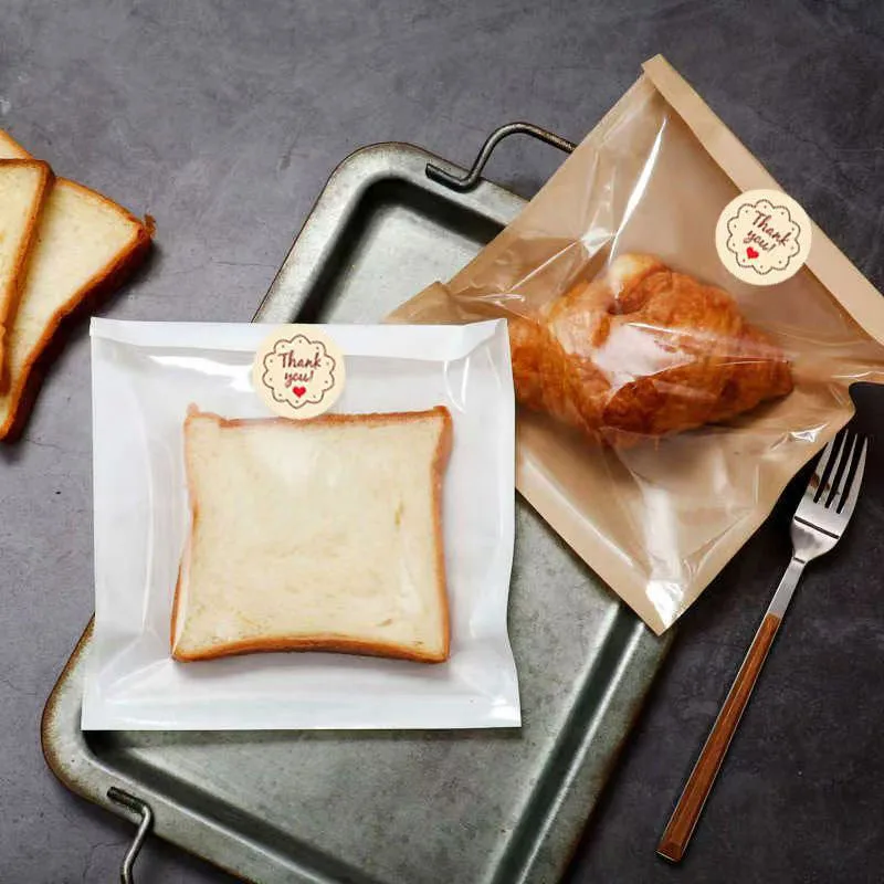 100/200PCS Kraft Paper Food Packaging Bags with Transparent Window, Heat Resistant Oil ... - SKU KPFB0958 - UGI Packaging