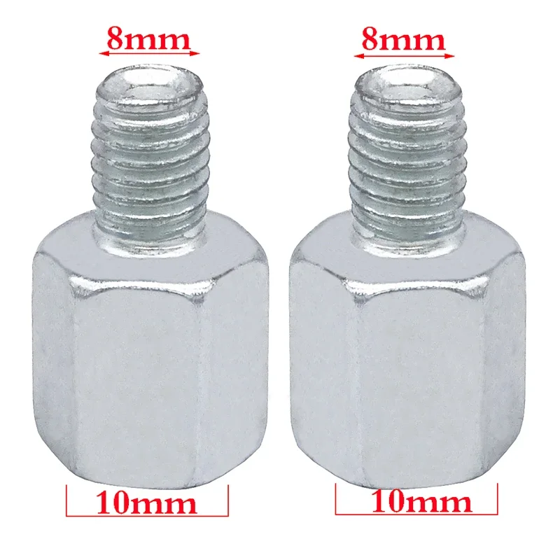 Universal Mirror Adapter 1 Pair M10 M8 Clockwise Motorcycle Motorbike Rearview Mirror Adapter Bolt Steel Metal for Motorcycle motorcycle mirror motorcycle mirrors motorcycle mirror mount motorcycle mirror bracket