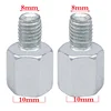 1 Pair Universal Mirror Adapter M10 M8 Clockwise Motorcycle Motorbike Rearview Mirror Adapter Bolt Steel Metal for Motorcycle 2