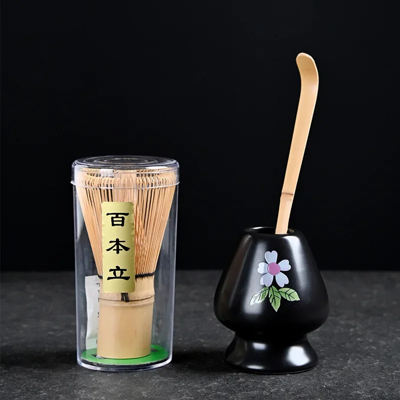 3/4pcs Matcha Set Bamboo Whisk Teaspoon Ceramic matte Bowl Tranditional Tea Sets Home Tea-making Tools Accessories Birthday Gift,matcha tea set,matcha tea tools,tea set