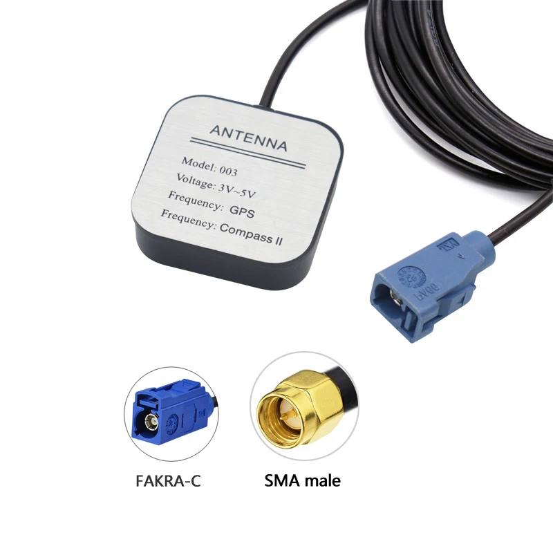 액티브 GPS 안테나 포함 자동차 대시 캠, 트럭, SUV DVR 녹음기, 트래커 리시버, Fakra-C, SMA 수, 1560 MHz