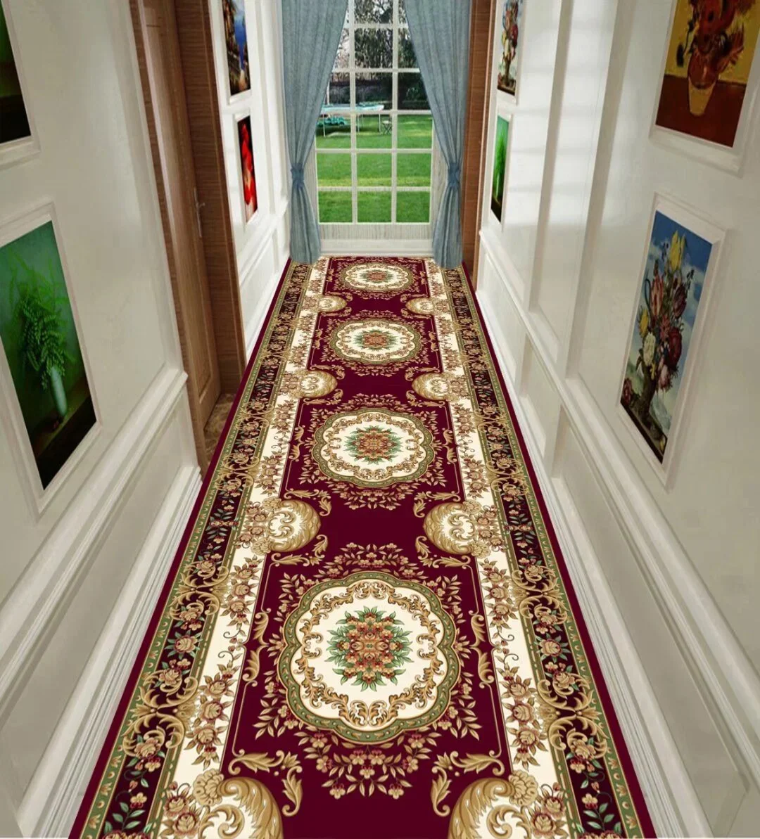 

Роскошный длинный коврик для коридора, прихожей, Европейский Декор, Нескользящие ковры, моющиеся Придверные коврики для гостиницы, гостиной