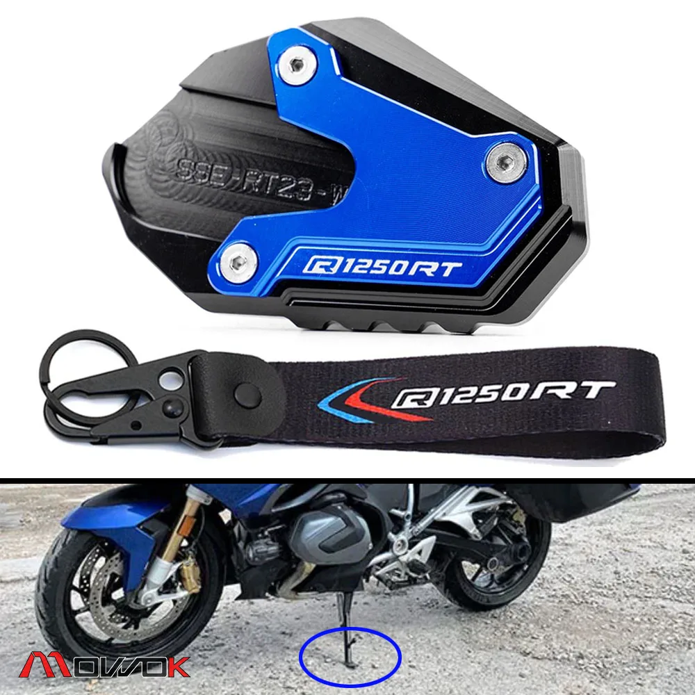 Для BMW R1250RT R 1250RT R1250 RT 2018-2024 брелок в виде мотоцикла CNC Выдвижная ножка боковая подставка удлинительная накладка Защитная крышка