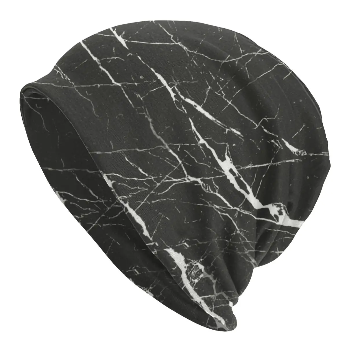 

Winter Bonnet Femme Knitting Hats Black Rose Gold Marble Crackles Beanie Cap Outdoor Abstract Pop Art Beanies Caps For Men Women
