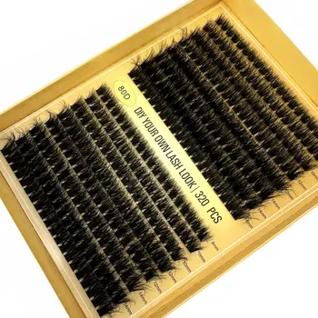 DIY 5D Fluffy Lash Clusters Thick Eyelash Curl Extension 7