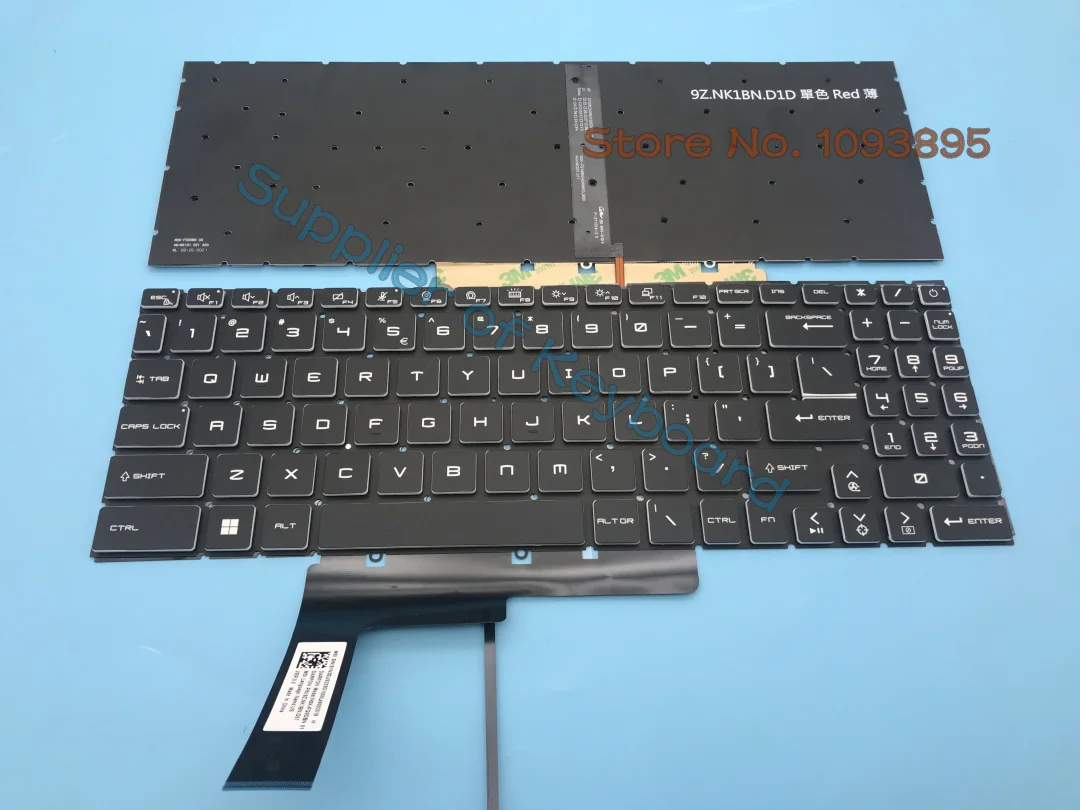 

NEW For MSI Katana GF76 12UC 12UD 12UE 12UG 12UGS Laptop English Keyboard White Backlit