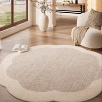 French Retro Style Carpets for Living Room Light Luxury Bedroom Decor Carpet Irregular Shape Lounge Rug Home Thicken Floor Mat 3