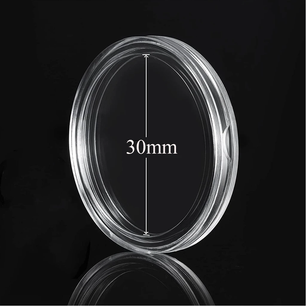 동전 캡슐 케이스, 동전 거치대 정리함 수집 소모품용 보관 가방, 17mm, 20mm, 25mm, 27mm, 42 개,  30mm-Freehip.co.kr