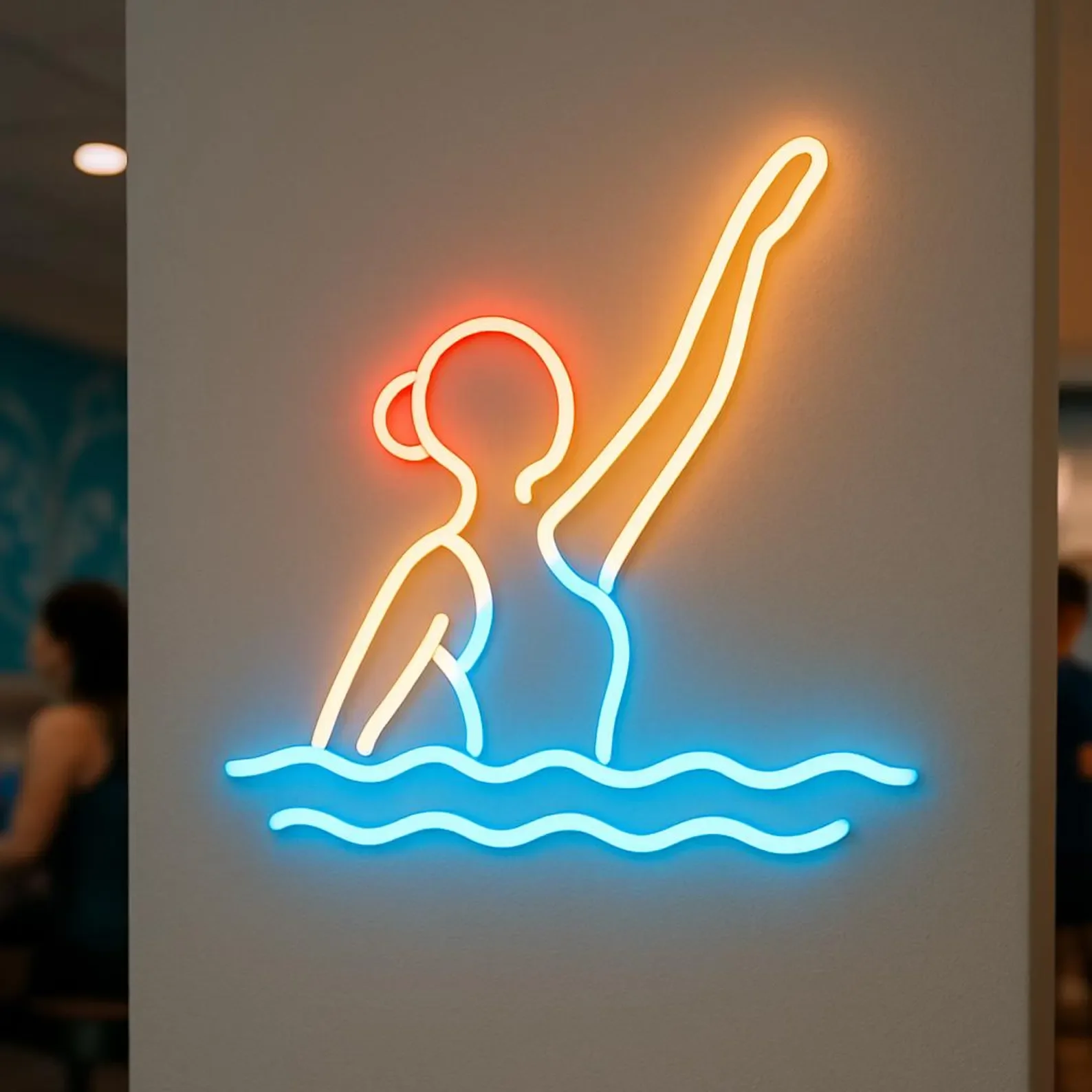 Synchronized Swimming Neon Sign, Underwater Swimming Light ...