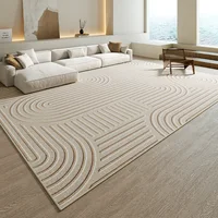 Wabi-sabi Wind Bedroom Decor Plush Carpet Thickened Study Anti-slip Mat Japanese-style Carpets for Living Room Home Striped Rug 1