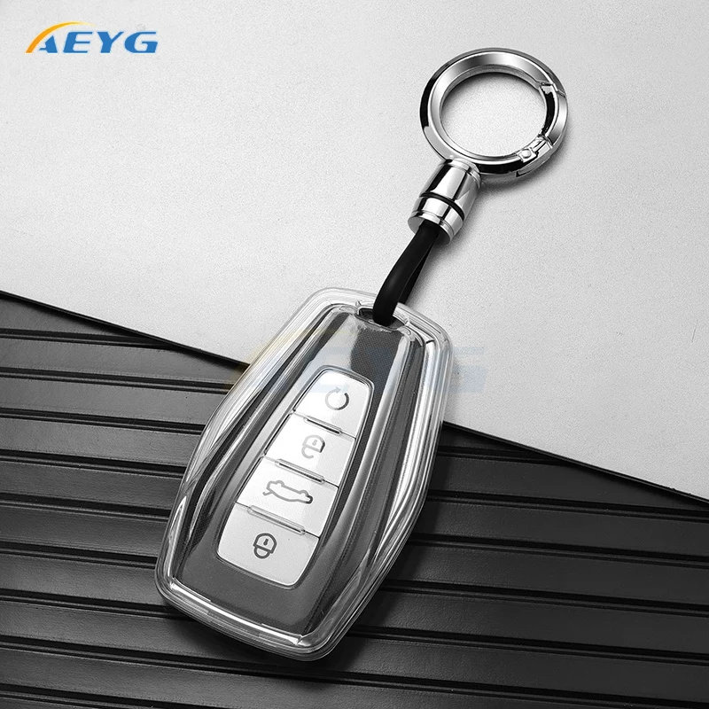 Geely Emgrand X7 EX7 Coolray 2019 2020 Atlas Boyue NL3 GT GC9 Borui Keyless Key Shell Fob 용 TPU 자동차 키 케이스 커버 셸 Fob