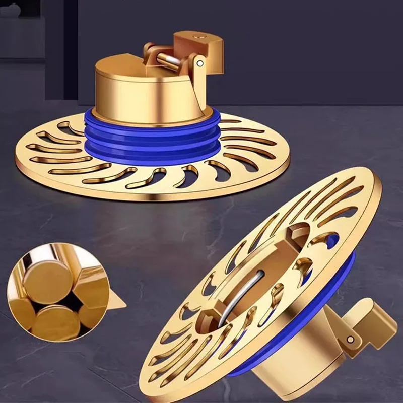 Floor Drain All-copper Shower Floor Drain Stopper Insectproof Anti-odor Deodorization Toilet Kitchen Bathroom Toilet Sewer floor drain filter shower drain plug floor drain shower drain floor drain strainer bathroom water stopper floor drainer inner core