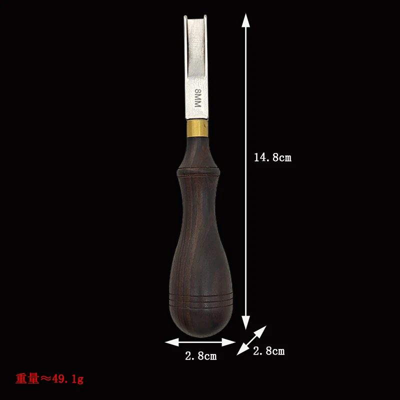 Sharpening Knife Wide Shovel Spade Craft Cutting Sandalwood Handle Leather Thinner Edge Skiving Tool Wooden handle leather tool cutting knife carving tool leather cutting tools