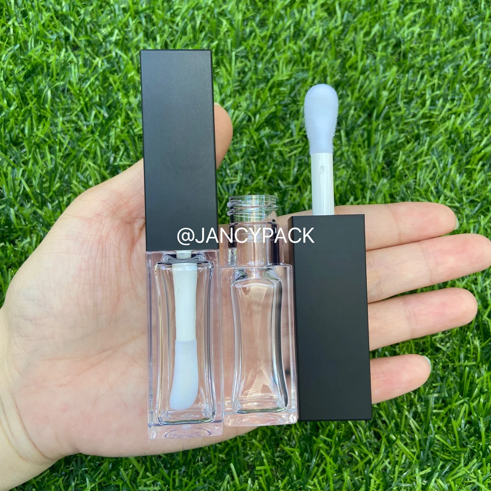 

6ML 8ML Empty Rose Gold Lip Gloss Tube Plastic Refillable Bottles Lip Glaze Tube Lipstick Cosmetic Sample Containers Custom Logo