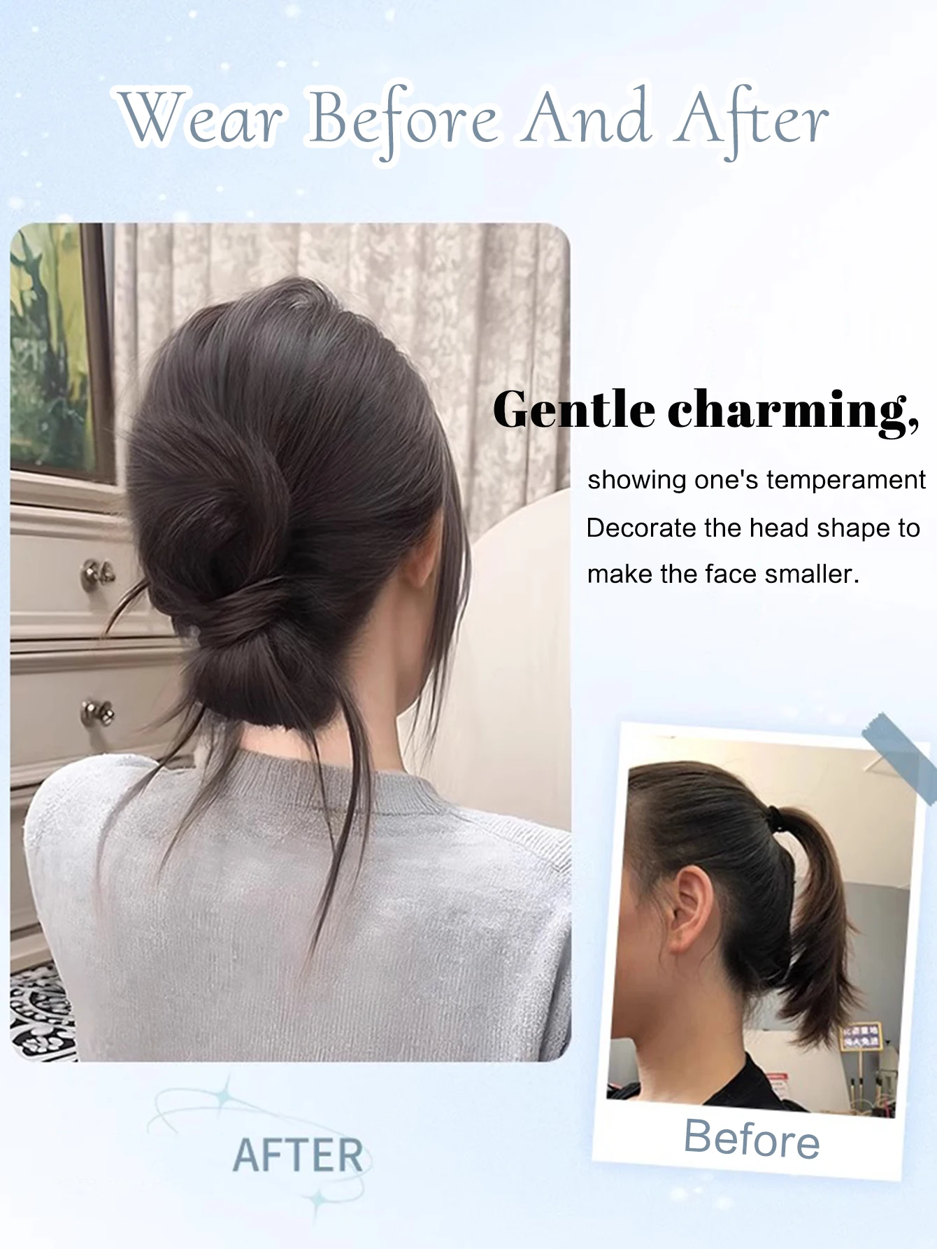 Synthetic Curly Bun Hairpiece for Women