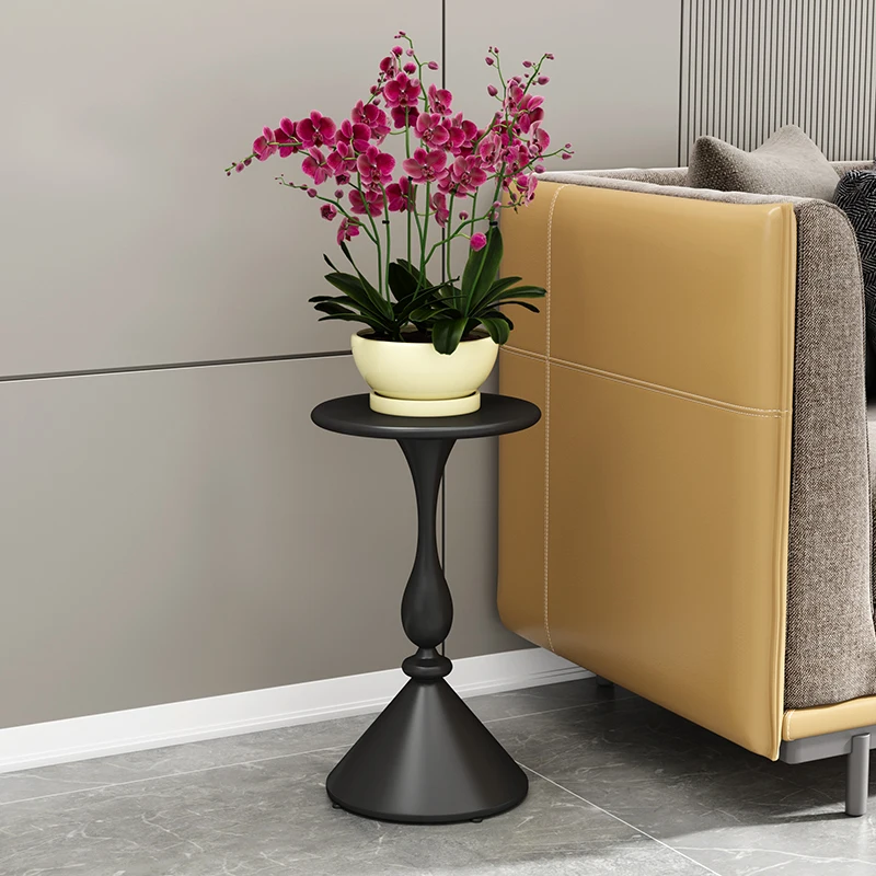 Iron Single-Tier Plant Stand for Living Room Side Table Small Round End Table Stylish Flower Pot Holder Stable Flower Stand