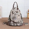 Ethnic Stye Womens Backpacks Double Layer Canvas Clothe Bags Lightweight Embroidery Print Travel Backpacks For Friends Gift 1