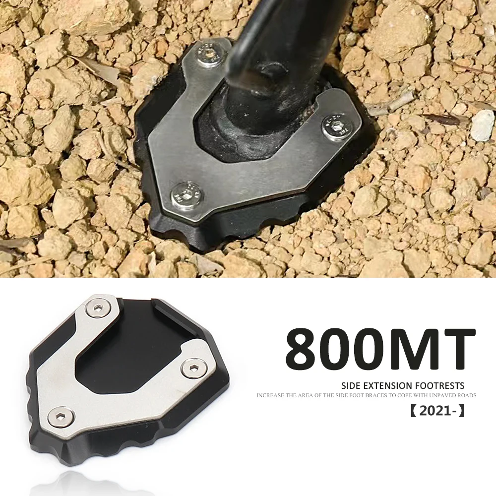 

2 colors Motorcycle CNC Side Stand Kickstand Non-slip Plate Extension Support Foot Pad Base For CFMOTO 800MT 80mt 800 MT 2021-
