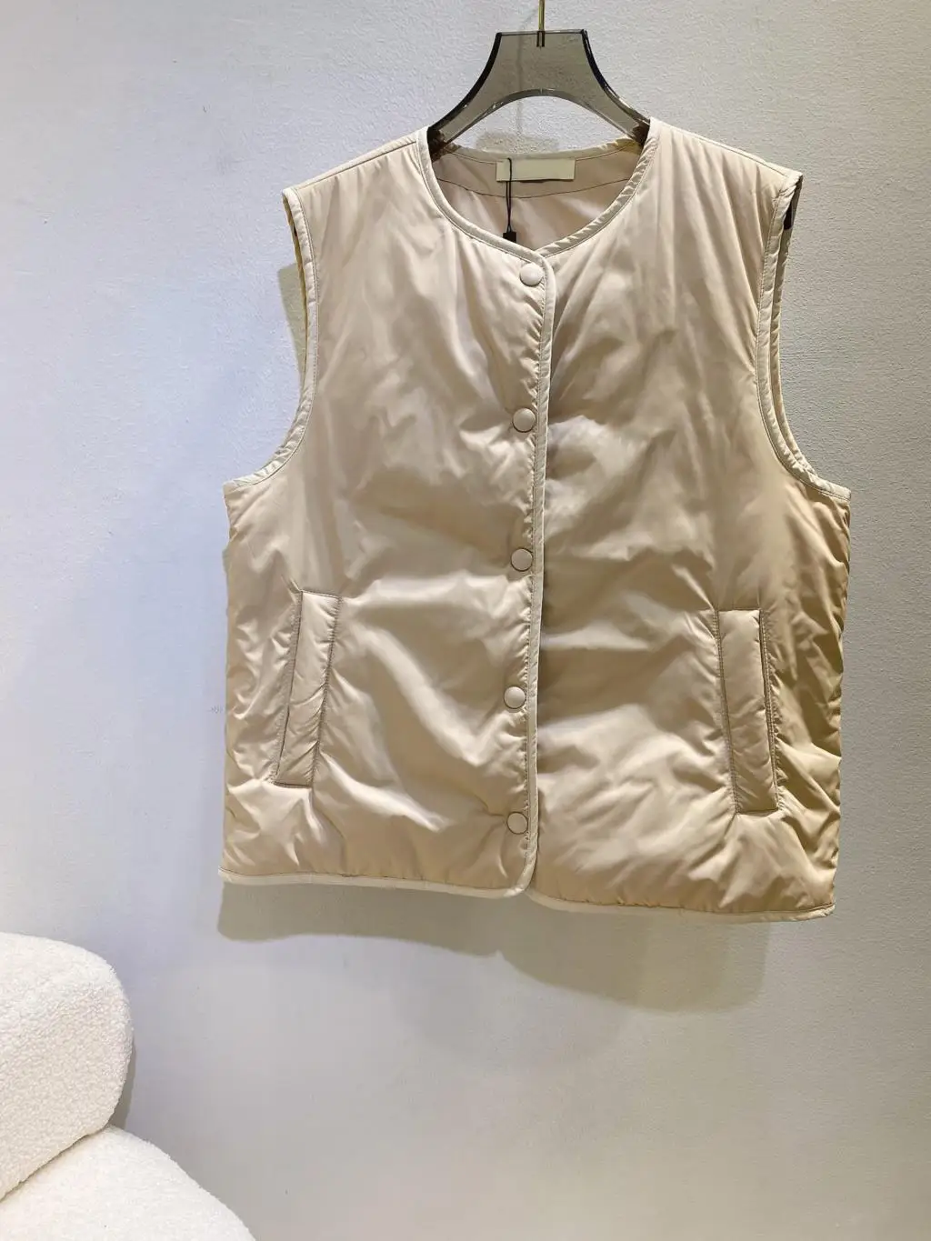 

2023 Autumn and winter new, lightweight cotton khaki vest coat, khaki foreign style and very good match