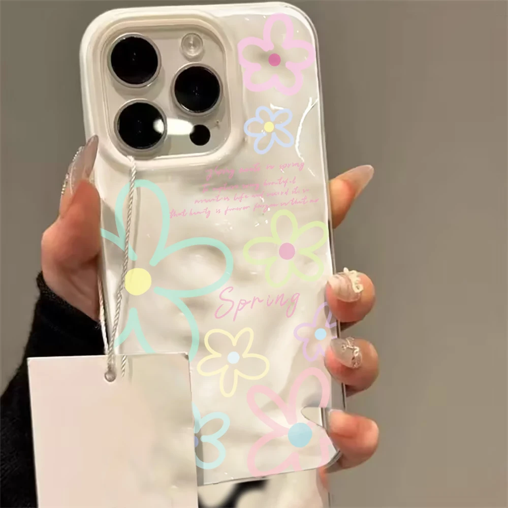 Spring Floral Shockproof Silicone Phone Case Cover - Soft, Durable & Stylish Design