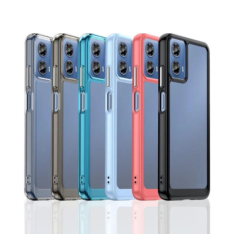 Per Motorola Moto G34 5G Custodia Per Moto G34 Cover 6.5 Pollici Colorato Soft Edge Silicone Paraurti Trasparente Per Motorola Moto G34