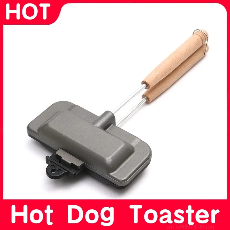 

Hot Sandwich Maker Hot Dog Toaster, Double-Sided Sandwich Baking Pan Double Sided Frying Pan, For Grilled Cheese Maker