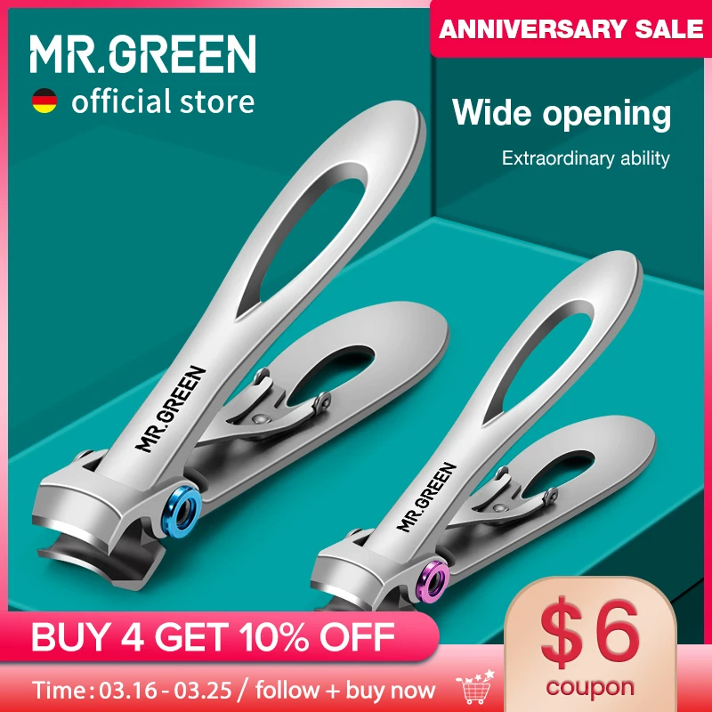 MR.GREEN obcinacz do paznokci stal nierdzewna dostępne w dwóch rozmiarach Manicure obcinacz do paznokci grube twarde nożyczki do paznokci narzędzia - AliExpress 