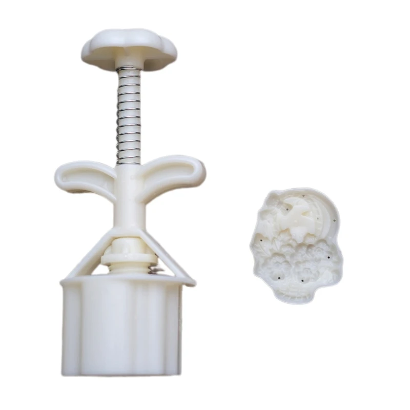 

MidAutumn Mooncake Press Mold Flower Basket Hand-Pressed Mooncake Mold with Stamps Mooncake Press Mold DIY Craft Dropship