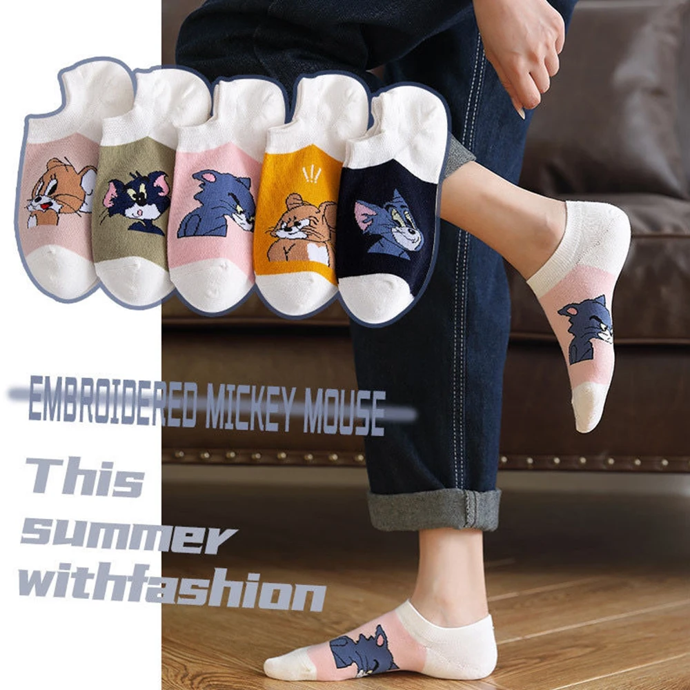 3Pairs Cute Cartoon Female Socks Kawaii Personality Wild Socks Ins Trend Men Low Cut Socks Animal Short Tube Couple Socks Gift