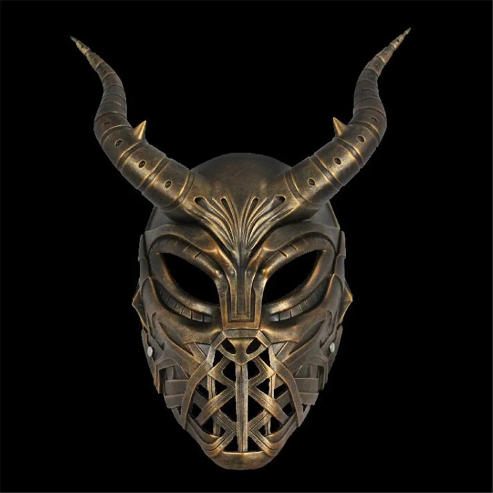 Einstellbar zum Tragen von Teufelsmasken, Harzmaske, Spiel-Requisiten-Maske, Halloween-Party, Rollenspiel-Maske – Detail 6