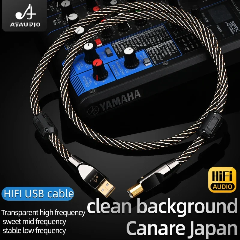 USB Cable ATAUDIO HIFI USB OTG Cable USB Type A to B Cable 4N OFC Type C to B Audio usb cable audio cable otg cable
