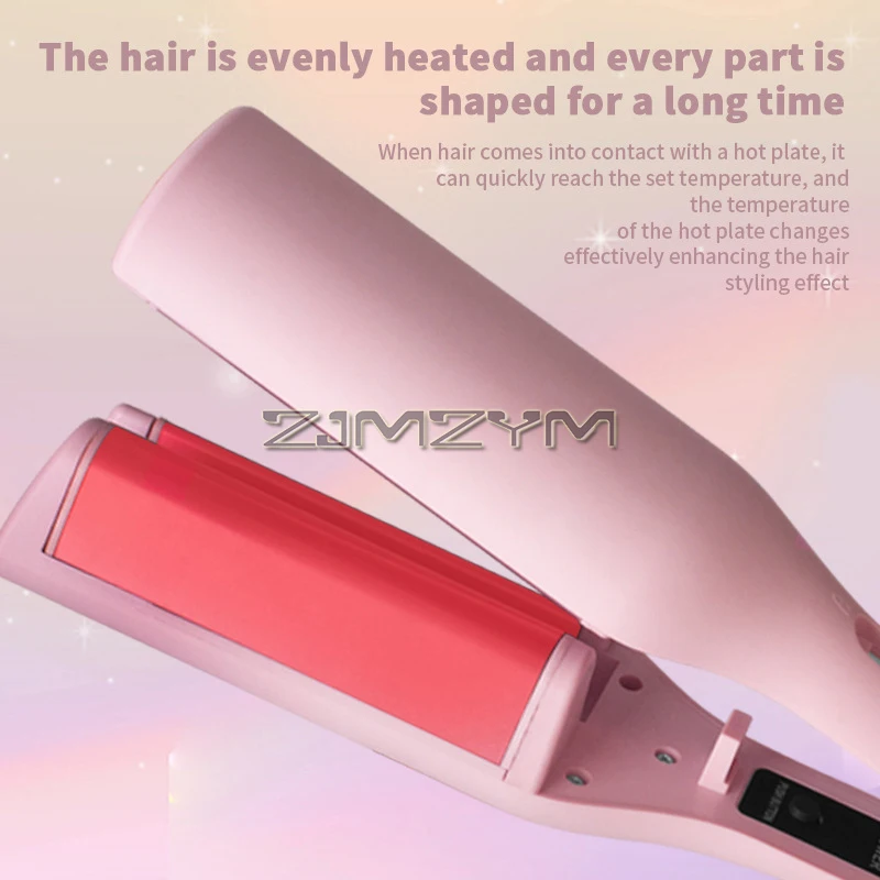 Hair Crimper 32mm Perm Instant Curls, Hair Volumizing Crimper, 15S Fast Heating, Crimping Iron Styling Tools for Women Girls
