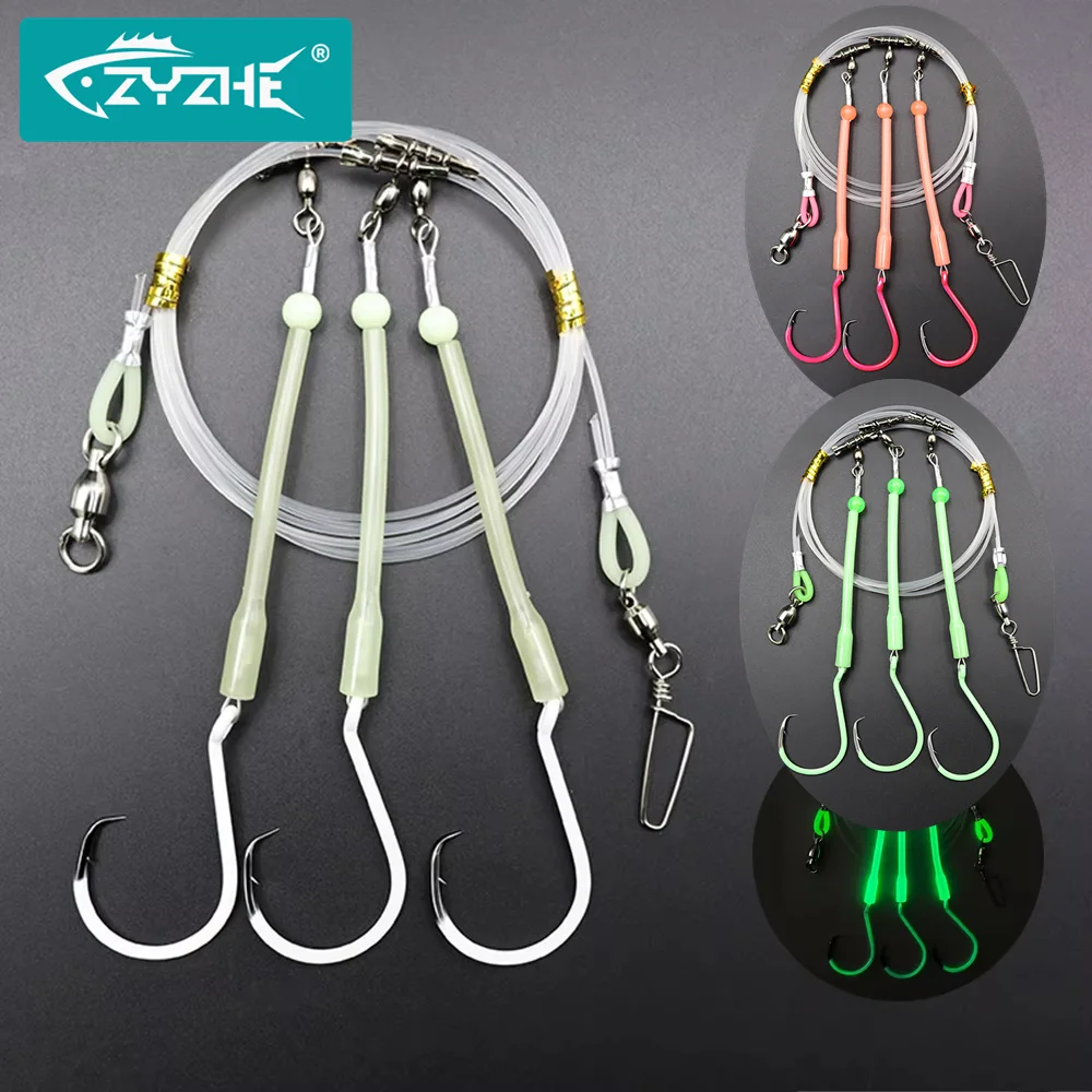 ZYZ Deep Drop Rigs with Three High Carbon Steel Circle Hooks