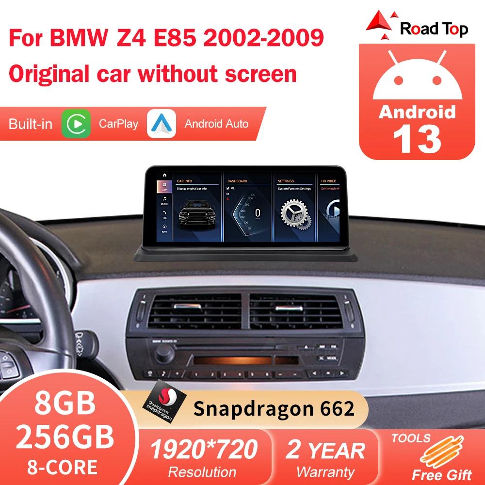 8-256GB-Car-Radio-For-BMW-Z4-E85-2002-2009-Android-13-Wireless-Carplay ...