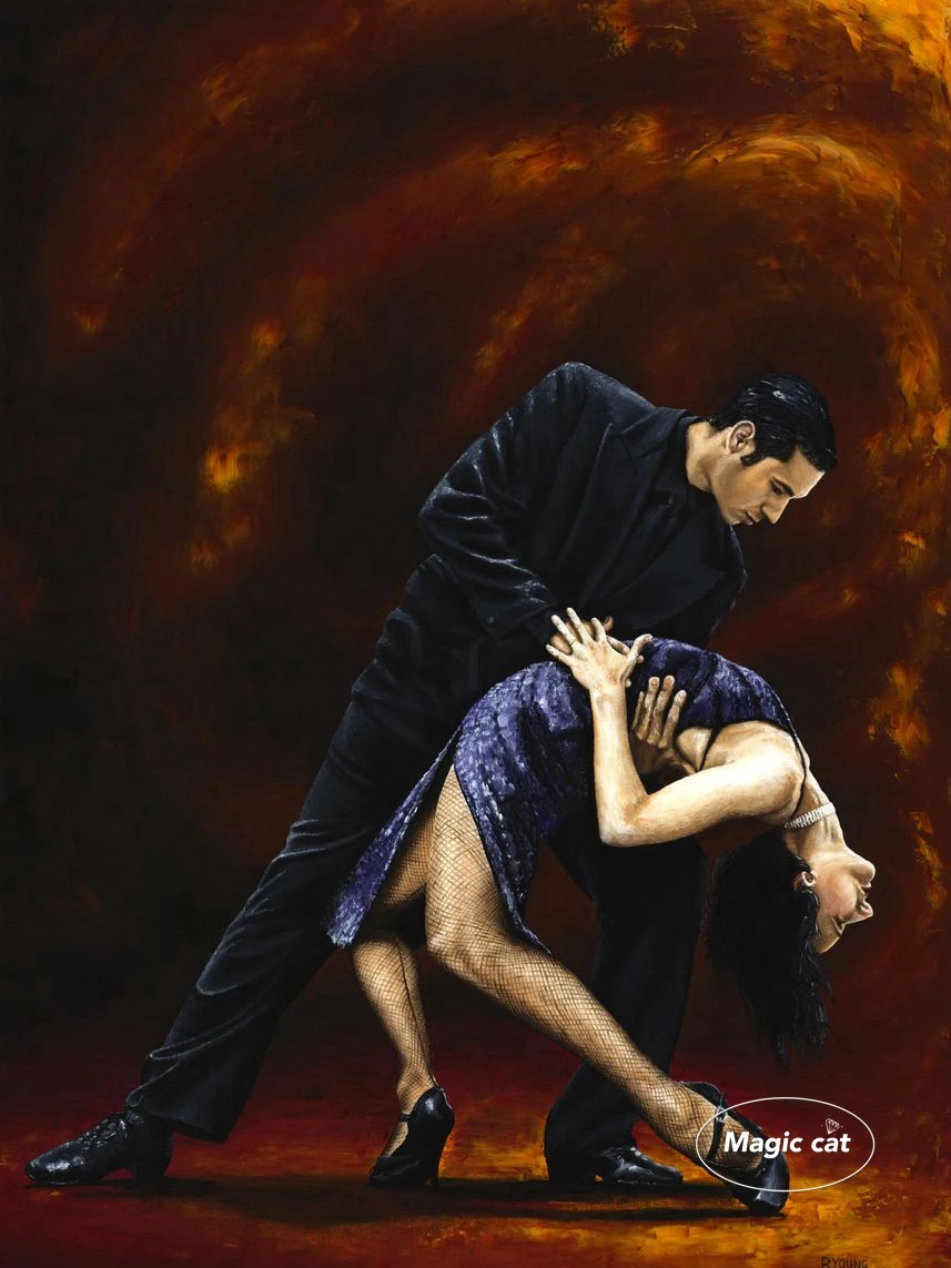 Diamond Painting 5D Fai Da Te – Ballo Tango 60x90cm – Kit Completo Tondo/Quadrato