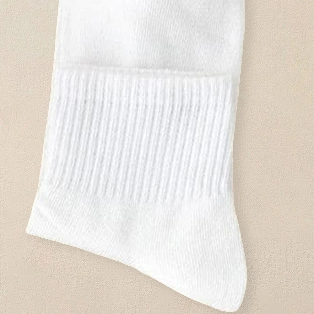 5 Pairs Men Solid Color Socks Versatile Unisex Summer Casual Short Socks Autumn Winter Mid Length Couple