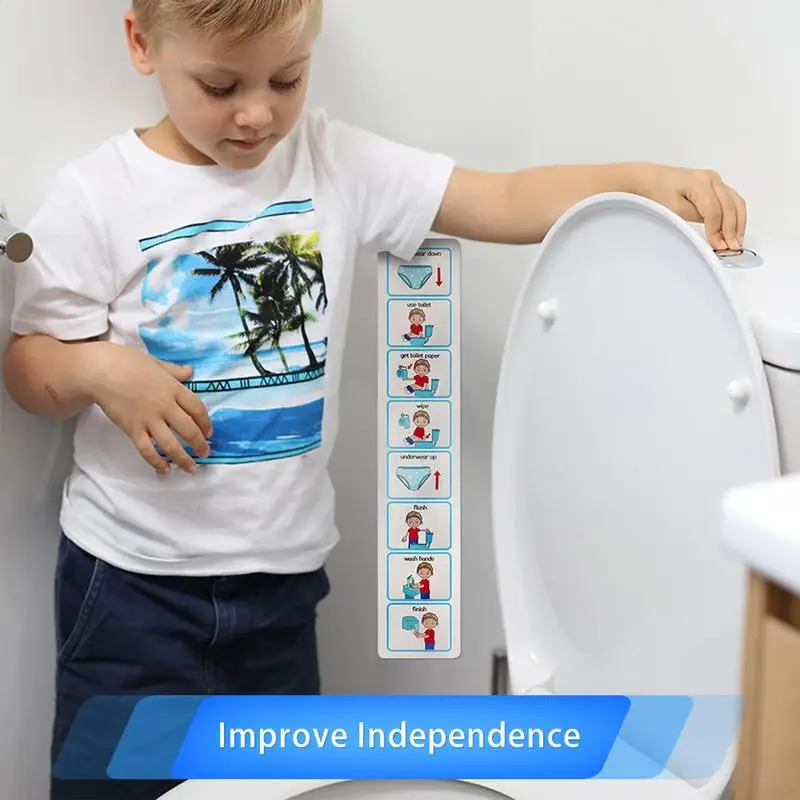 Potty Training Visual Toilet Monitoring Chart Sticker Teach Kids To Use Toilet Special Education Classroom Routine Chart 51cm