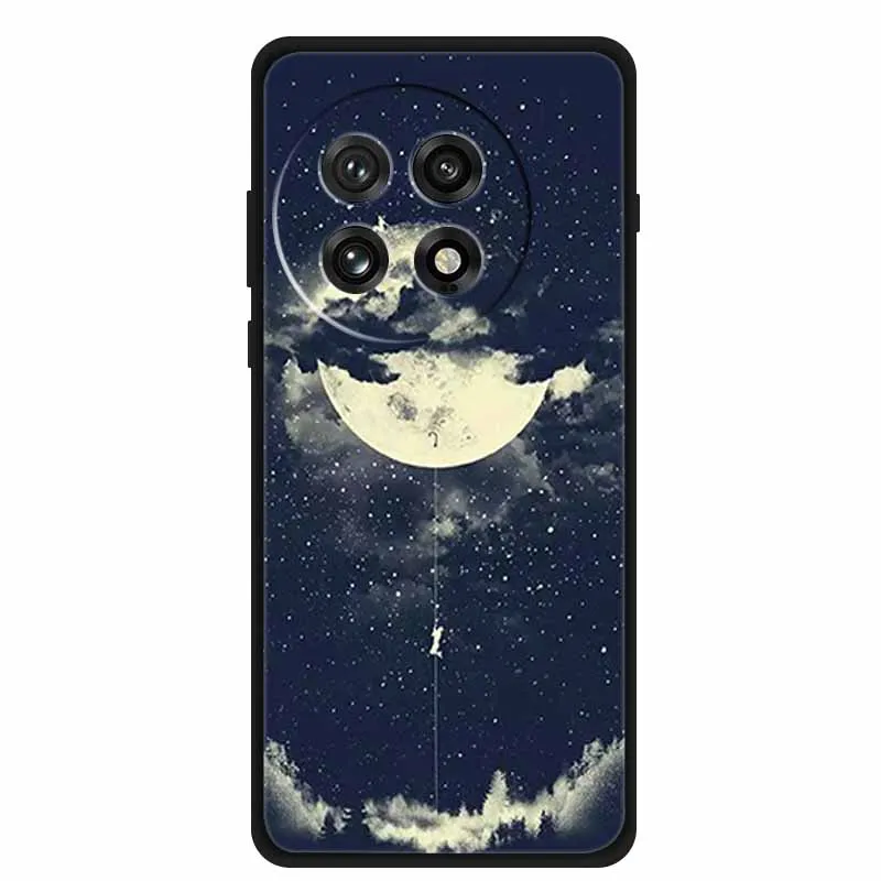 Colorful Splicing Cartoon Soft Silicone Black Cover - Fashion Protective Case