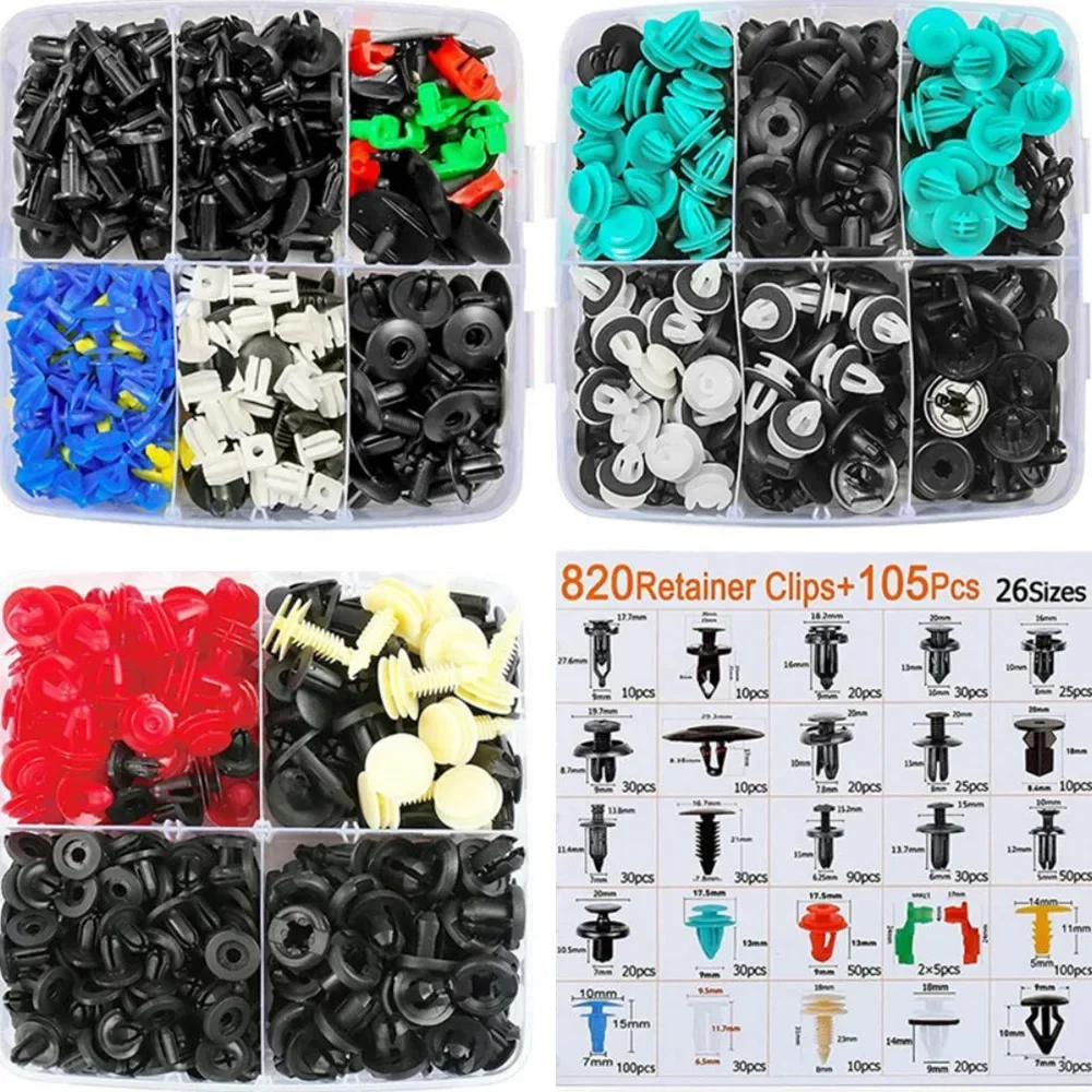 Car Retainer Clips Kit - Auto Fasteners & Fender Rivet Clips for GM Ford Toyota Honda, Includes Fastener Remover Tool