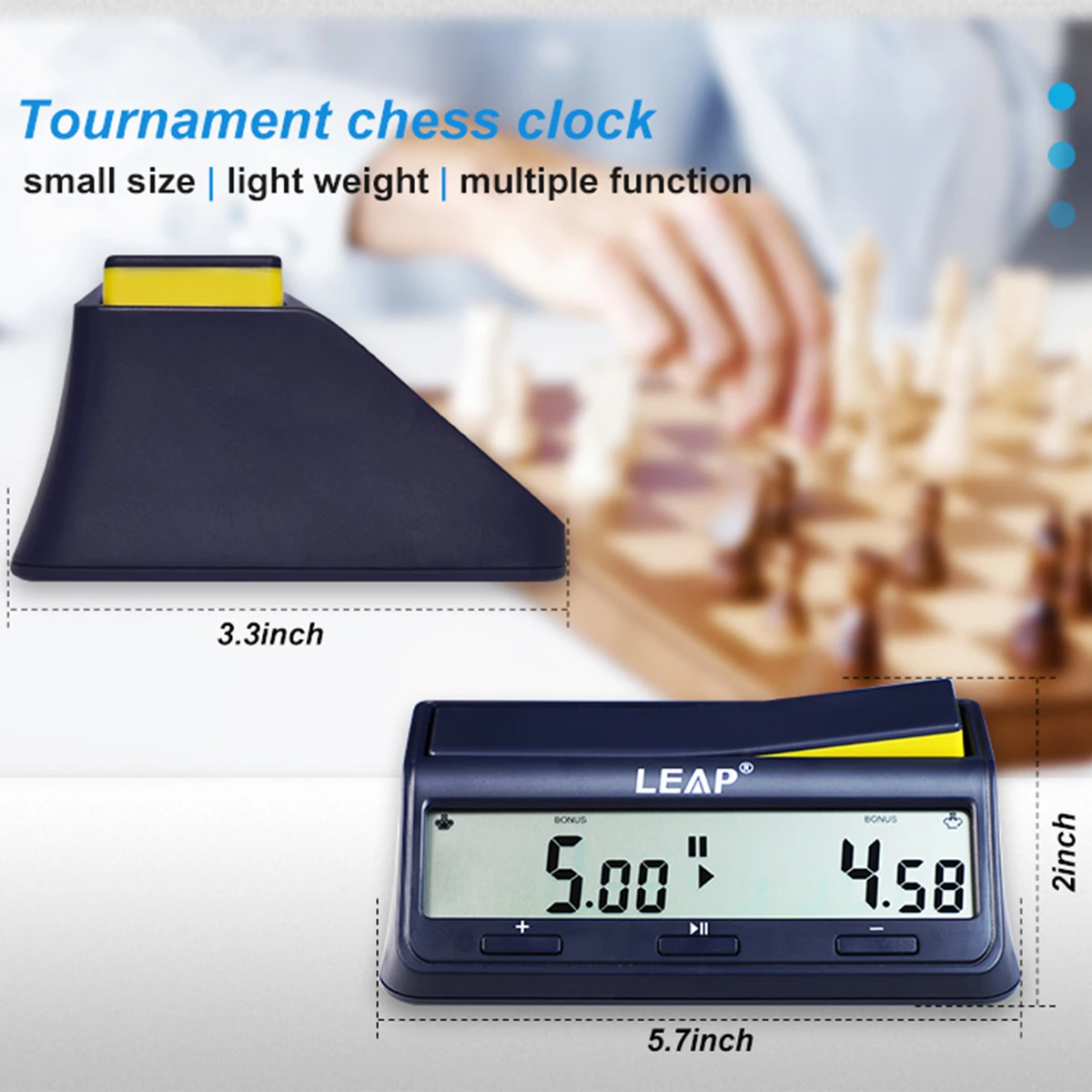 LEAP Chess Clock Advanced Digital Chess Timer With 7 Type 38 Timing Set Modes Professional Chess Cl
