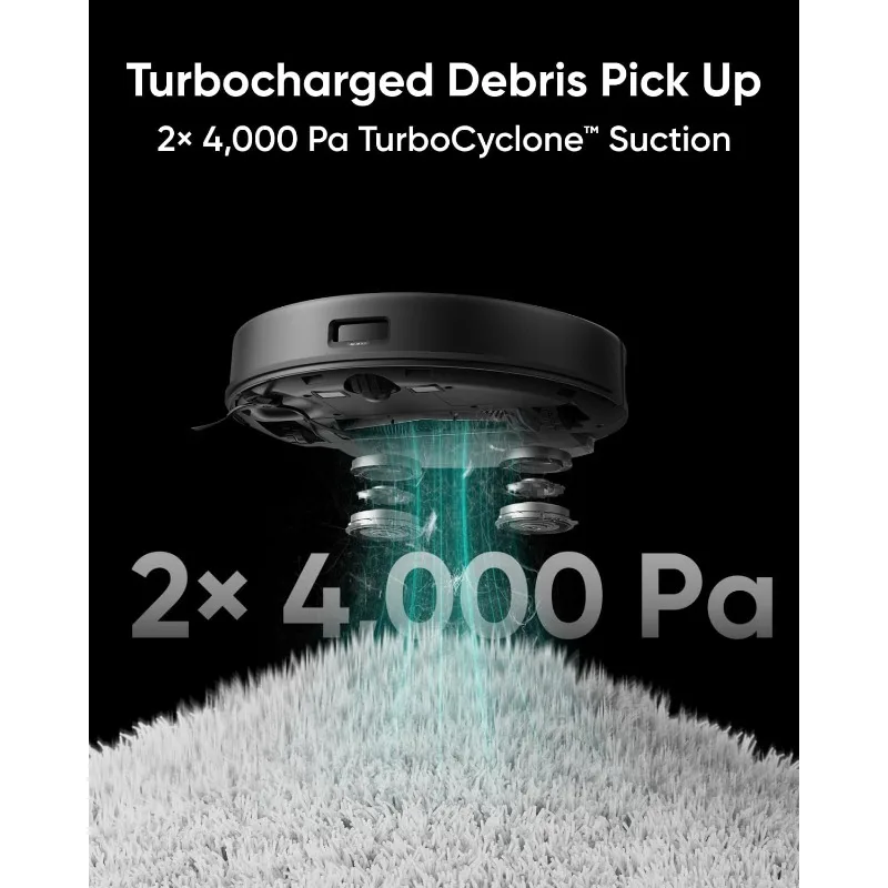 eufy X8 Pro Robot Vacuum, Twin-Turbine 2&times; 4,000 Pa Powerful Suction, Active Detangling Roller Brush, and iPath Laser Navigation